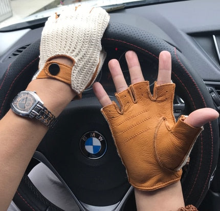 Men genuine leather gloves