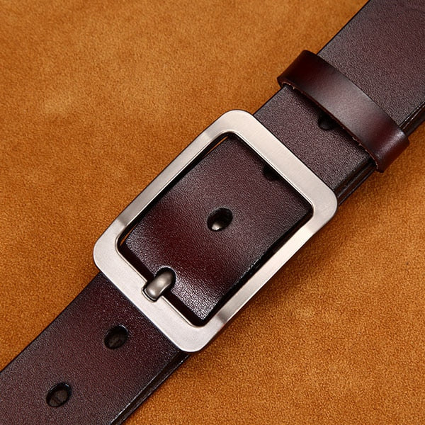 Male leather belt