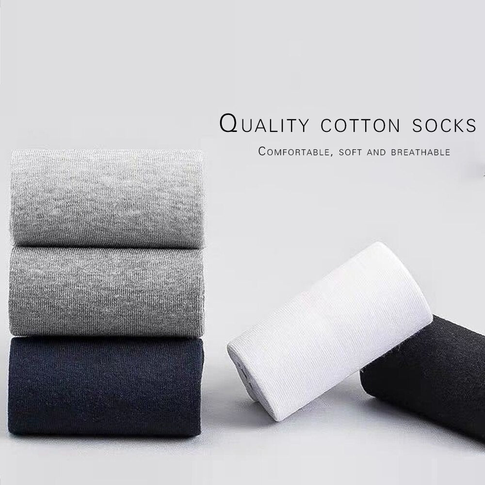 10 Pairs Men's Cotton Socks New Style Black
