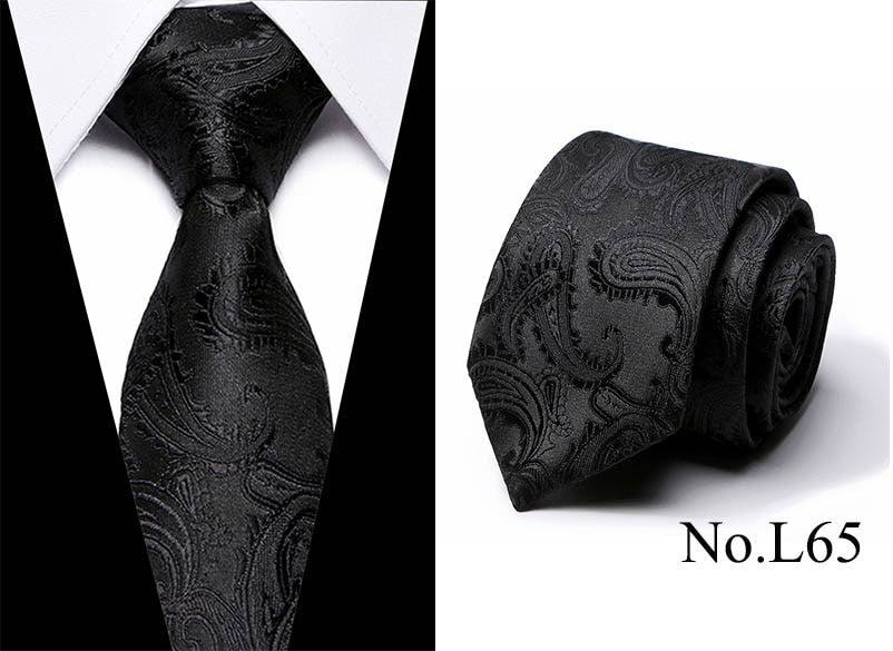 Neckties 7.5cm Slim Silk Neck Ties for Men