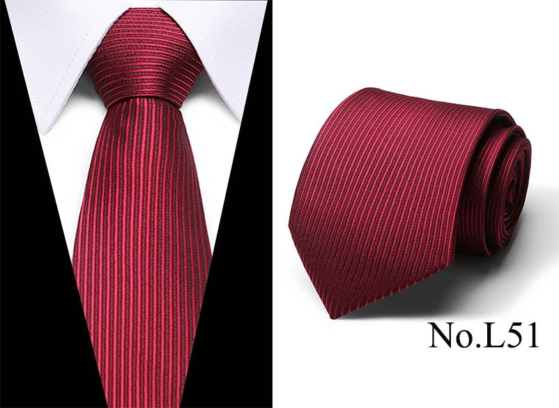 Neckties 7.5cm Slim Silk Neck Ties for Men