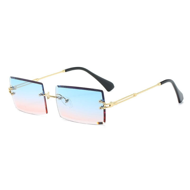 Fashion Popular Rimless Rectangle Sunglasses