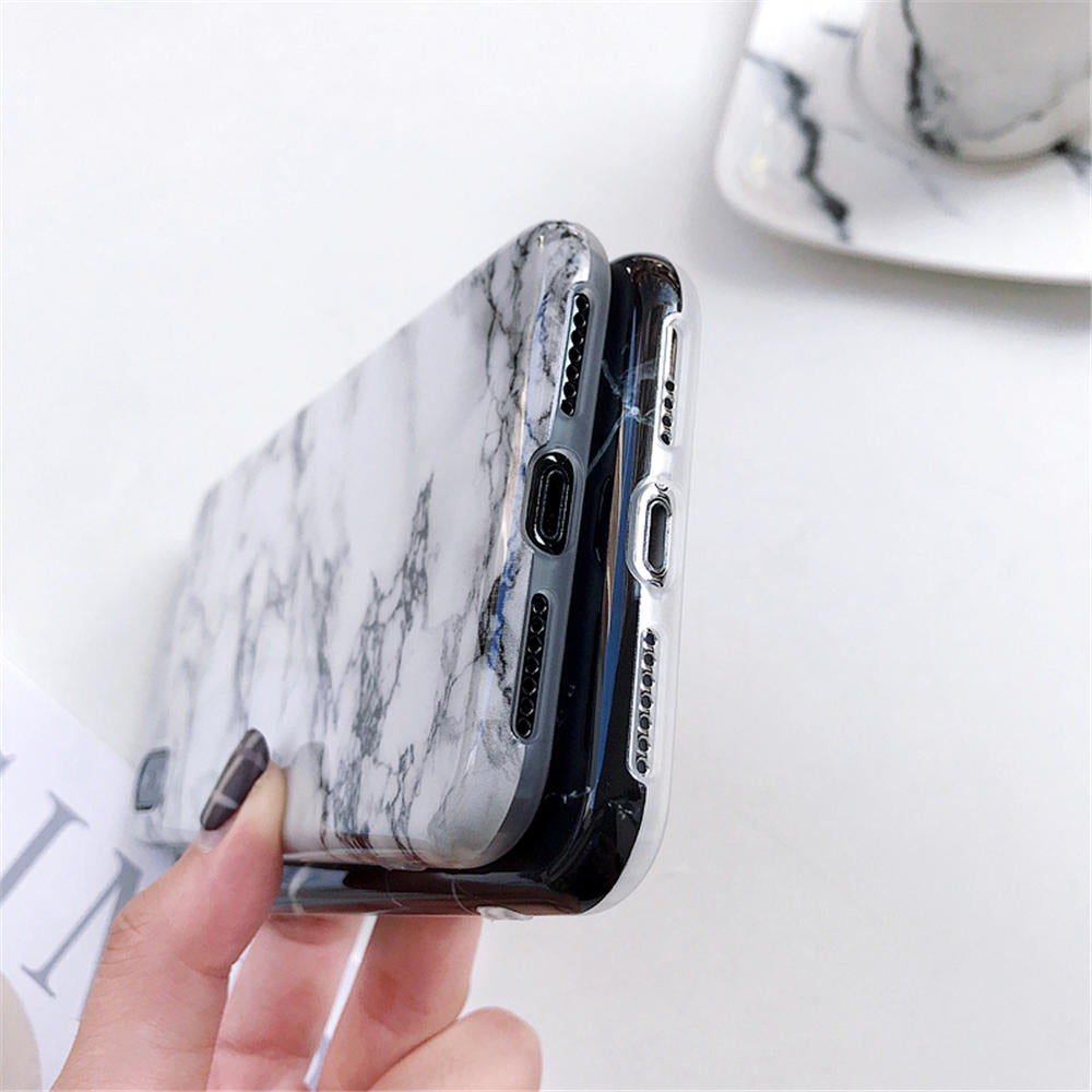 Marble Silicone Phone Case For iphone