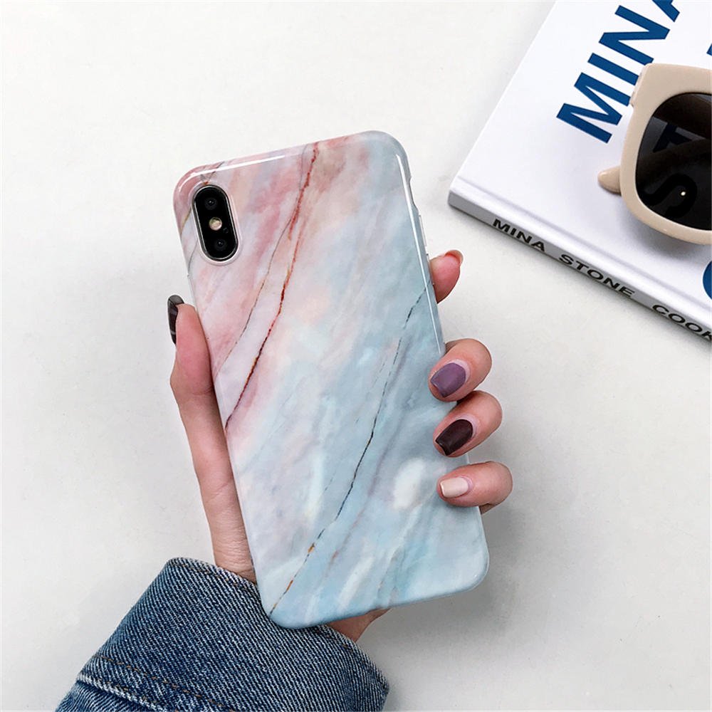 Marble Silicone Phone Case For iphone