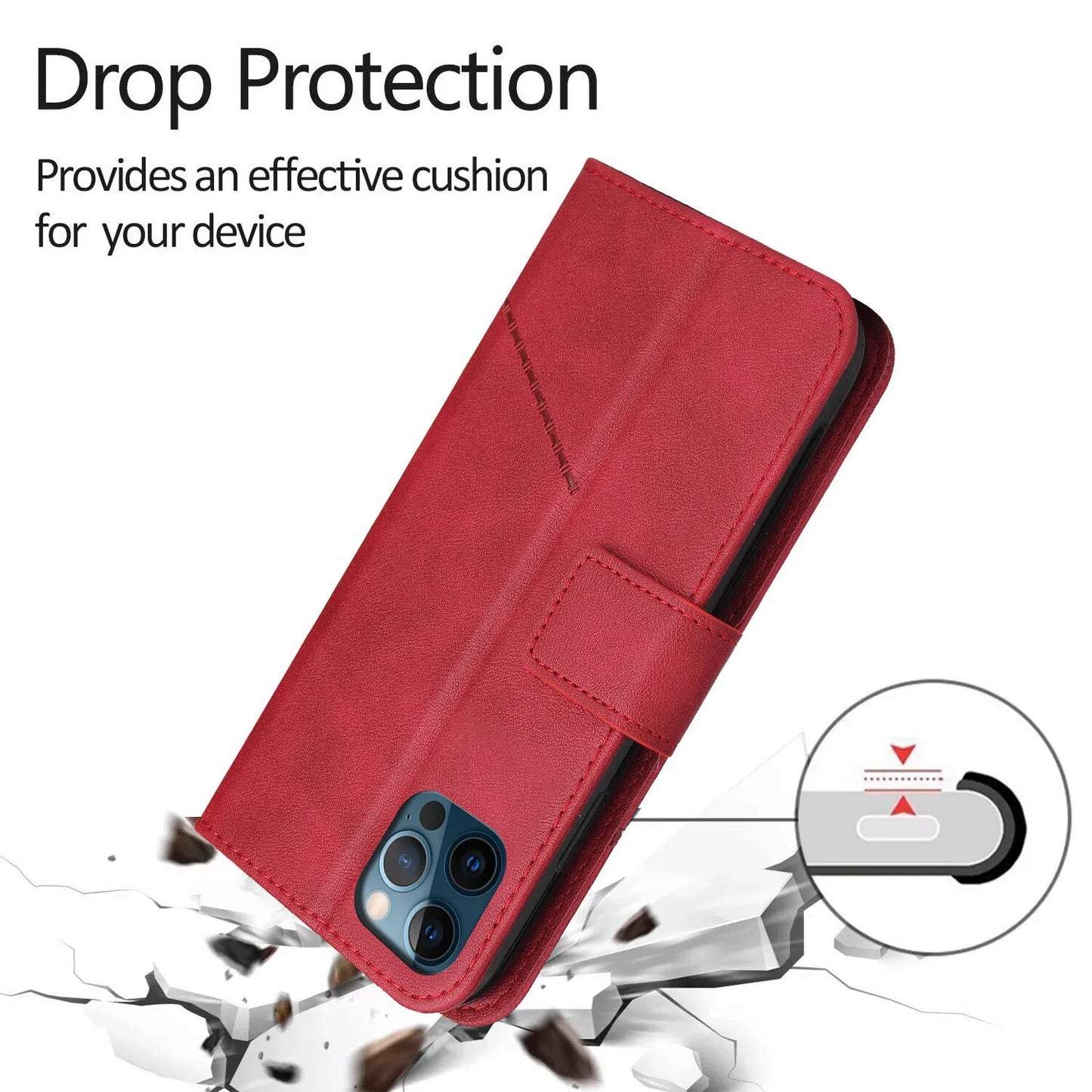 Flip Phone Case For iPhone 15 14 11 12 Pro Max 13 Mini XR X XS 7 8 Plus 6S Plus SE 2022 Leather Holder Wallet Satnd Cover Coque