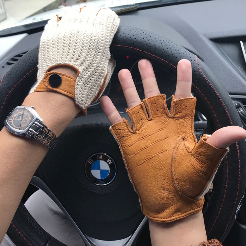 Men genuine leather gloves