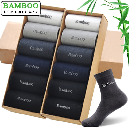 10Pairs/Lot Men Bamboo Socks